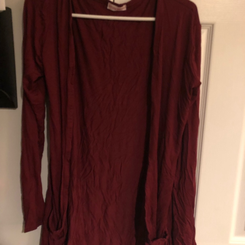 Burgundy Cardigan